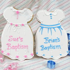 Personalized Baptism Gown Cookies