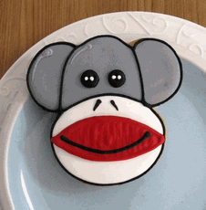 Sock Monkey Cookie