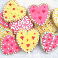 Valentine Hearts Cookies