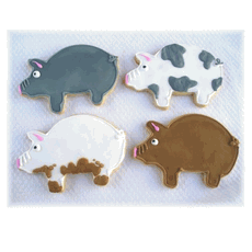 Farm Animals, Pigs Cookies